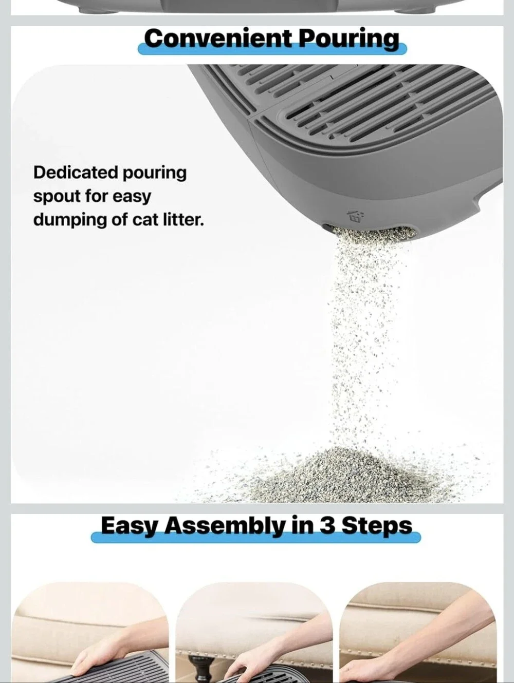 Neakasa Cat Pedal Step Stool with Filter Function, Easy to Clean Cat Litter Tray